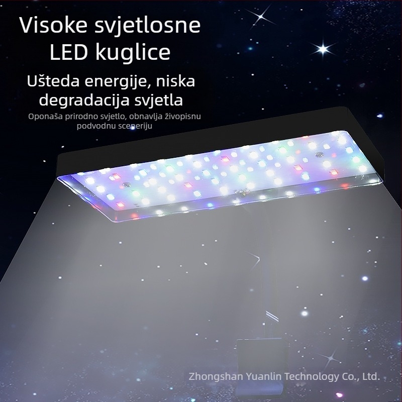 LED rasvjeta za akvarij s biljkama, klips LED svjetlo, 8W, regulirano, puni spektar