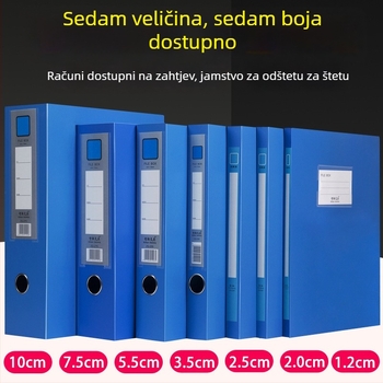 A4 arhivska kutija od plastike, jače napravljena, za pohranu dokumenata i računa; Materijal PP; Modeli 2E220/2E235/2E255/2E275; Debljina materijala 20/35/55/75; Otisnuti logotip; Brand Intellectual Power