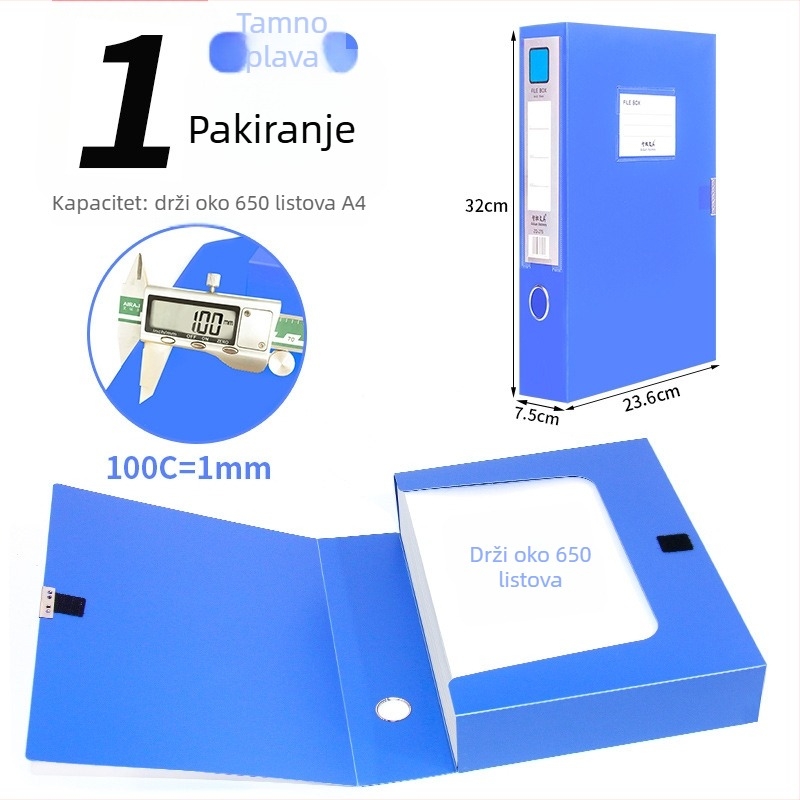 A4 arhivska kutija od plastike, jače napravljena, za pohranu dokumenata i računa; Materijal PP; Modeli 2E220/2E235/2E255/2E275; Debljina materijala 20/35/55/75; Otisnuti logotip; Brand Intellectual Power