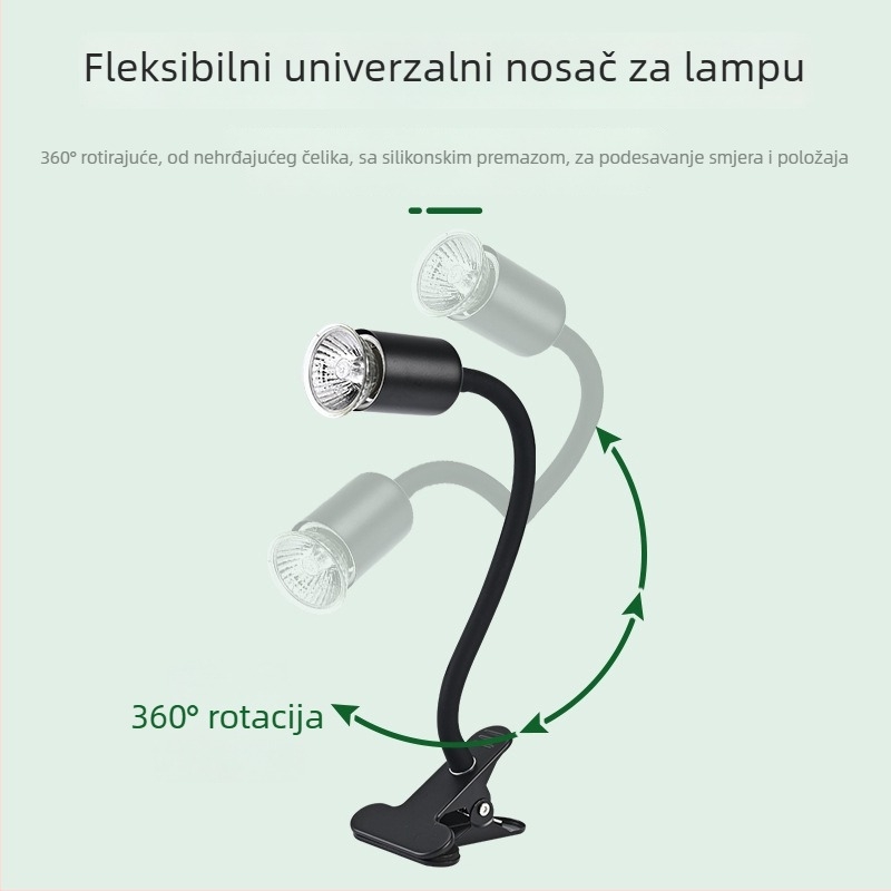 Zhenghaoqiang UV A lampa za gmizavce – grijanje, sunčanje, stolno svjetlo, do 300W, model ZHQXDZDJ002, 420 g