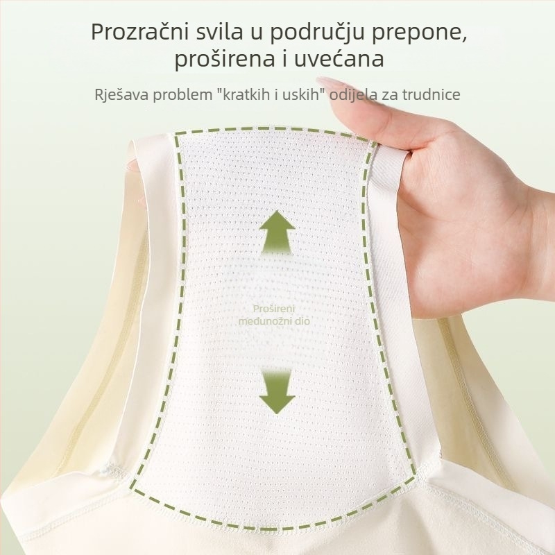 Bešavne trudničke gaćice s visokim strukom i potporom trbuha, za sve faze trudnoće, plus veličina
