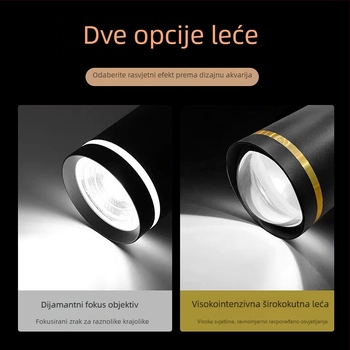 Viseće akvarijsko svjetlo za vodene biljke, 16W, aluminijska legura, 330 g