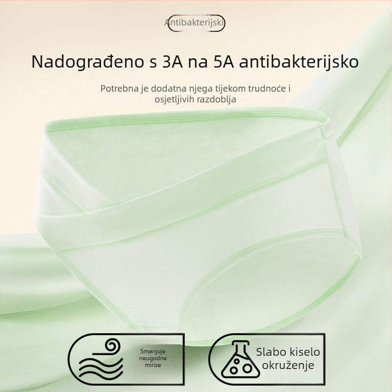 Trudničko donje rublje od pamuka, niski struk, podrška trbuha, antibakterijsko, pogodno za sve faze trudnoće, set od 3 komada
