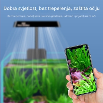 LED lampa za akvarij s punim spektrom za vodene biljke, klips dizajn, 8W, PVC konstrukcija, energetska štednja, marka Niaoxiguang