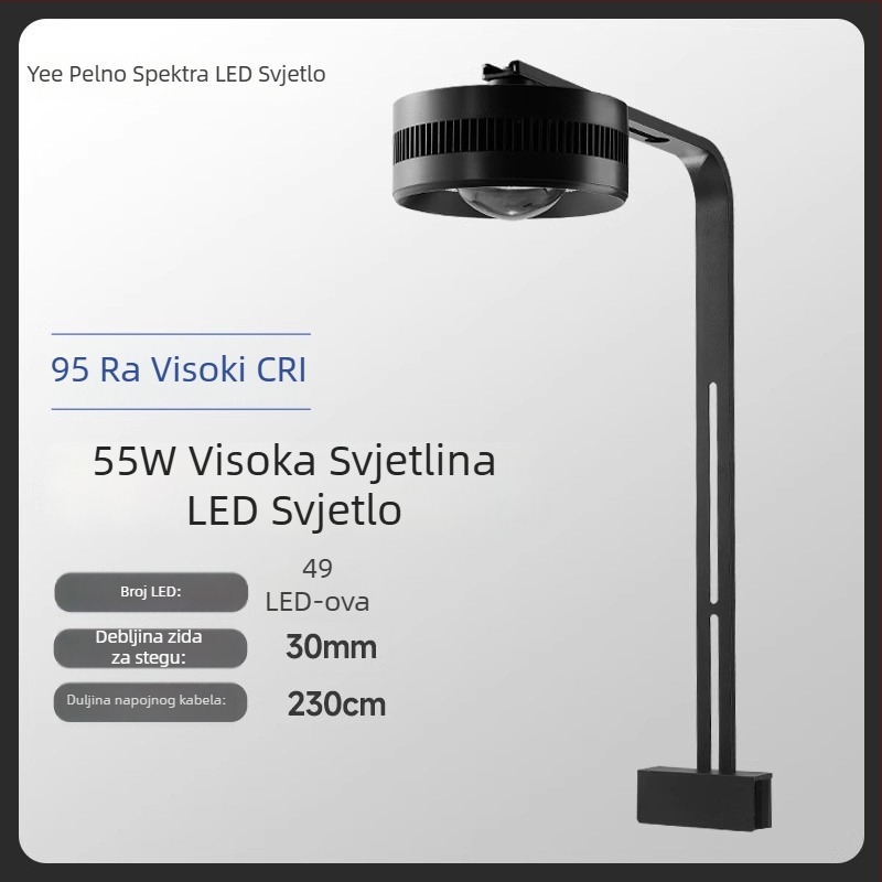 Yee LED akvarijsko cijevno svjetlo – WRGB potpuno spektru za vodene biljke, aluminijsko kućište, 35W, 1,4 kg