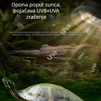 Line ultra-tanka aluminijska UVB/UVA lampa za reptile s kalcijem – aluminijsko tijelo, 0,27 kg, licencirana privatna etiketa
