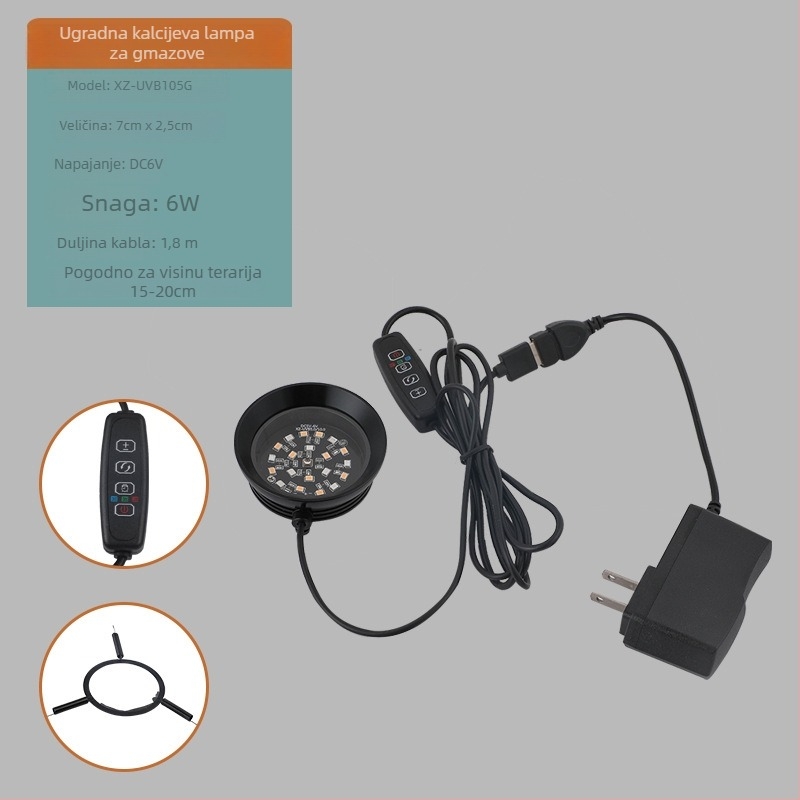 Line ultra-tanka aluminijska UVB/UVA lampa za reptile s kalcijem – aluminijsko tijelo, 0,27 kg, licencirana privatna etiketa