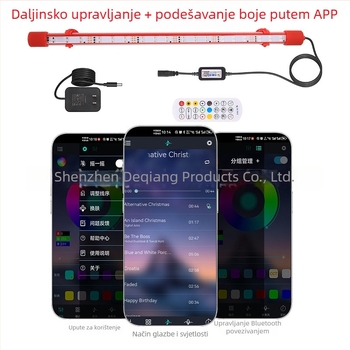 LED svjetlo za akvarij s PC kućištem, vodootporno pametno osvjetljenje s vremenskim upravljanjem i podešavanjem boje putem aplikacije, 65W, 0,5 kg