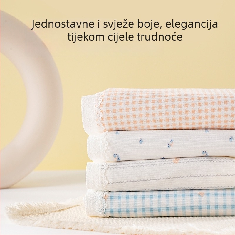 Donje rublje za trudnoću, visok struk, plus veličina, modal pamuk, produženi prepona, podrška trbuhu