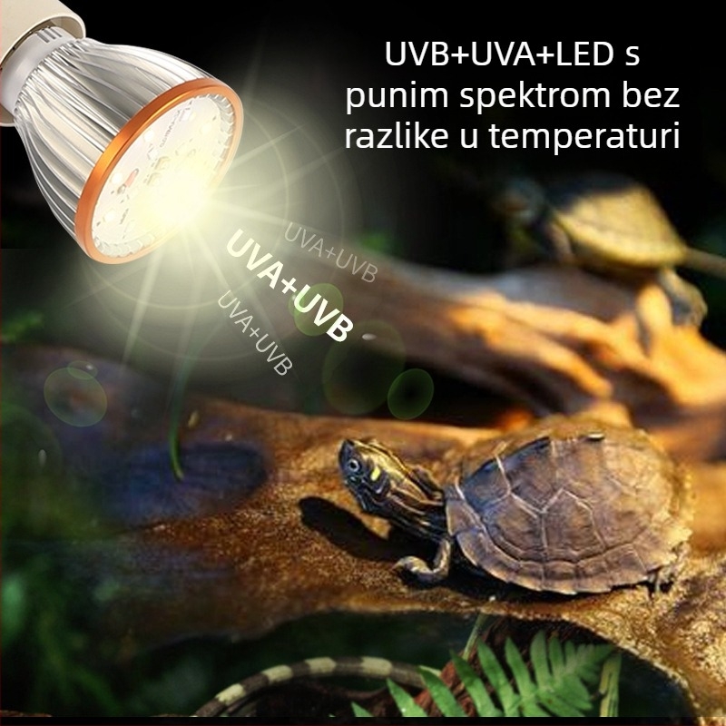LED reptile basking lamp UVB/UVA, 8W, aluminijsko kućište, 70 g, brenda Line