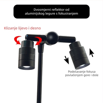 LED rasvjeta za akvarij - dvostruka glava, aluminijeva legura, 6W, energetska ušteda, uređenje krajolika