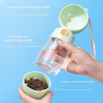 Posuda za vodu i boca za pse 2-u-1 – prijenosna, ABS materijal, marka Dada Bear