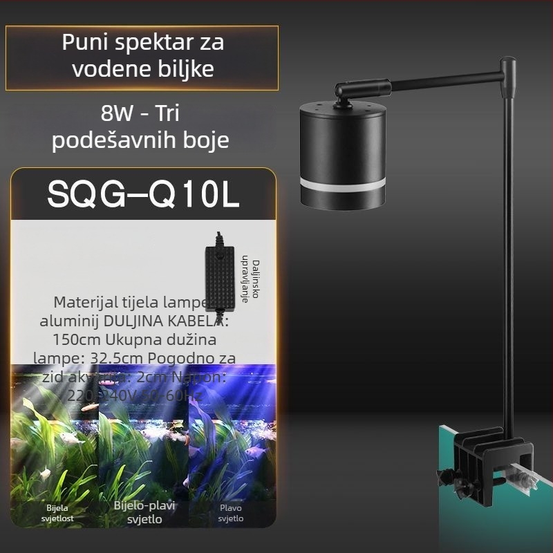 SQG LED downlight za akvarij, potpuno spektralno, PVC materijal, marka SQG