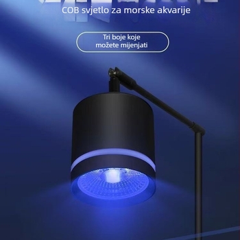 LED rasvjeta za akvarij za vodene biljke, COB LED s punim spektrom, 10W, kućište od aluminijskog legura, viseće svjetlo, 600 g