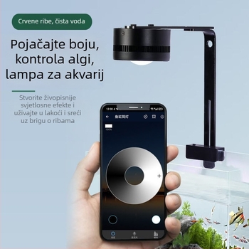 Lampa za alge u akvariju sa širokim spektrom, upravljana putem mobitela, donja svjetiljka za ribice i vodene biljke