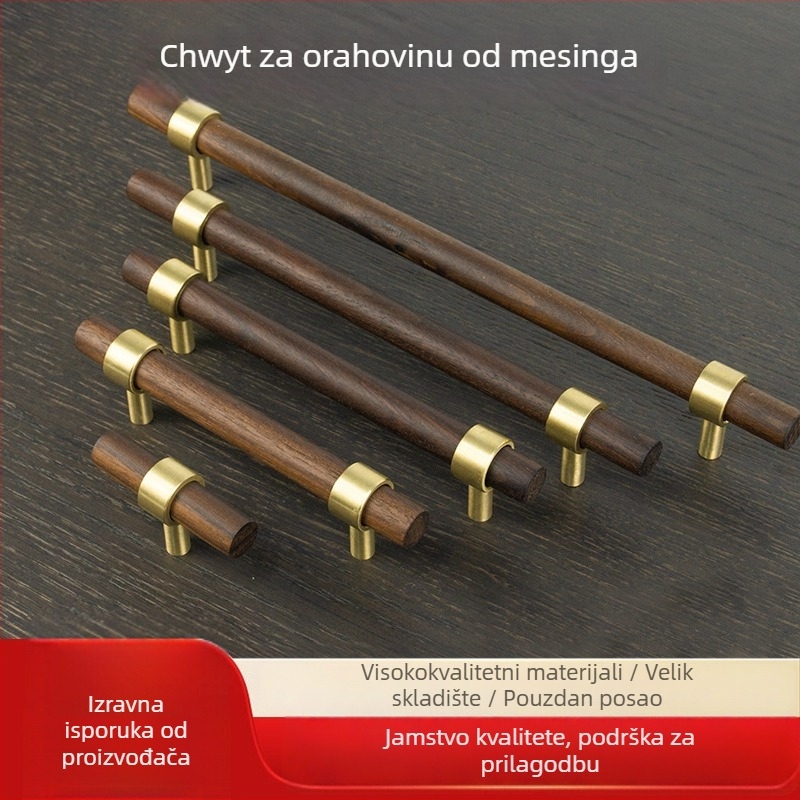 Drška za garderobu od mesinga, moderni minimalistički stil, oblik trake, model Ax42hb
