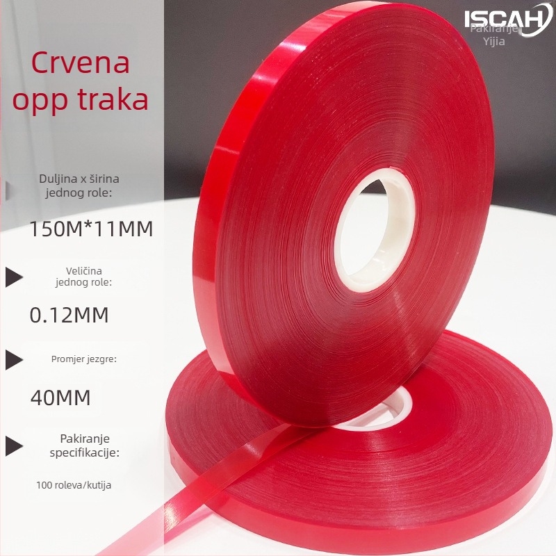 OPP traka za strojno pakiranje, debljina 0,12 mm, materijal OPP, napetost visoka
