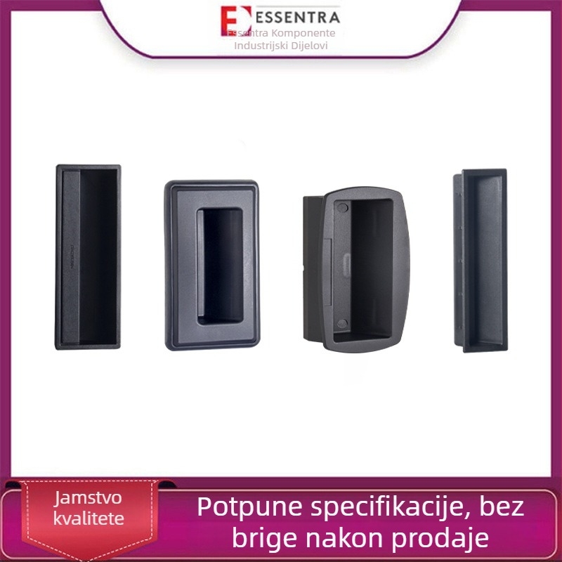 Ugrađena ručka za električni ormarić, ABS materijal, površina s teksturom pijeska, Essentra/Yihua marka, moderan minimalistički stil