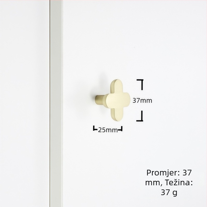Drška za vrata ormara - moderni minimalistički dizajn, cinkova legura, sferni oblik, lijevanje tlakom, površinska montaža