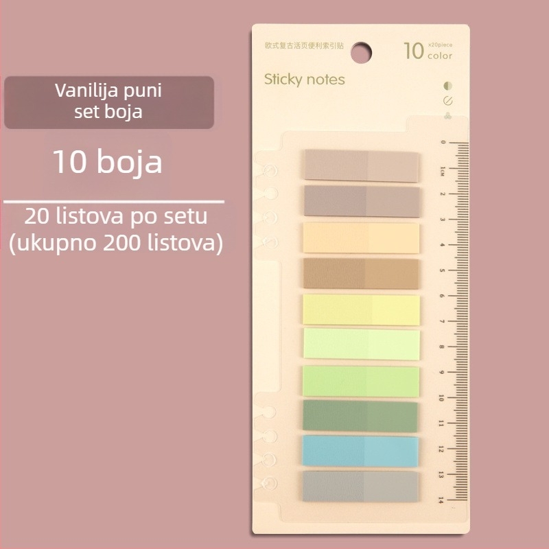 Plastične oznake za indeksiranje, za fascikl, pisljive, bez ljepila