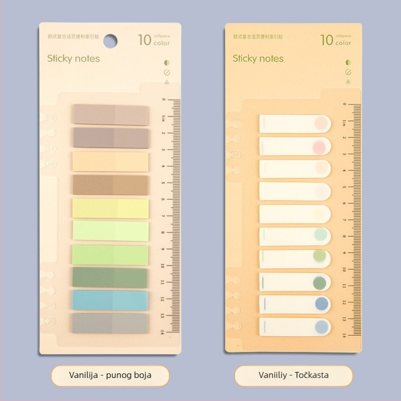 Plastične oznake za indeksiranje, za fascikl, pisljive, bez ljepila