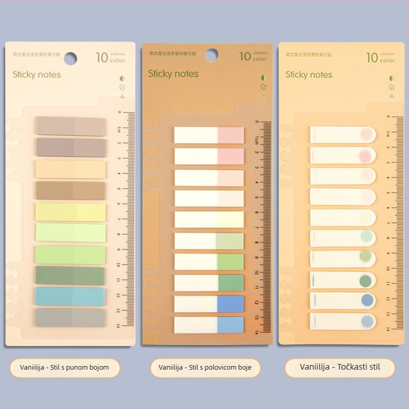 Plastične oznake za indeksiranje, za fascikl, pisljive, bez ljepila