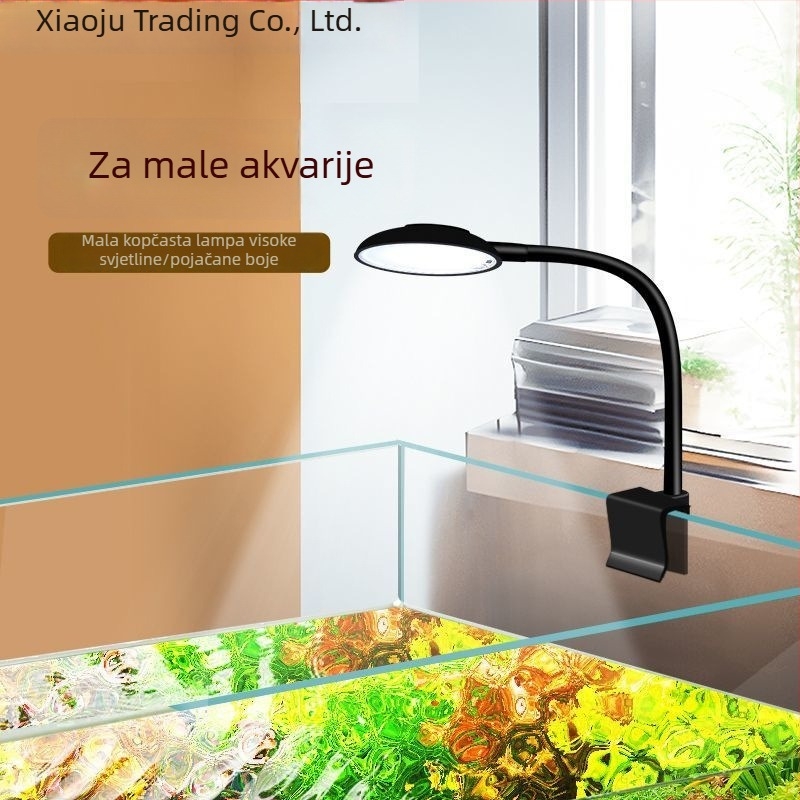 Xiaoju LED klips svjetlo za akvarij, otporno na prskanje, za Betta ribe i akvarijske biljke