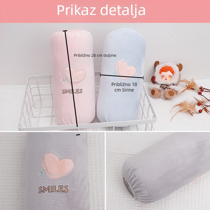 Ženski flanel rukavi s šivanim srcem za jesen-zimu, zaštita od prljavštine, sladak stil