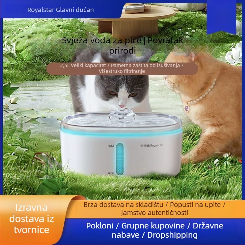 Automatski dispenser vode za kućne ljubimce, kapacitet 16 L, protok vode, odvojiv, pogodan za mačke i pse