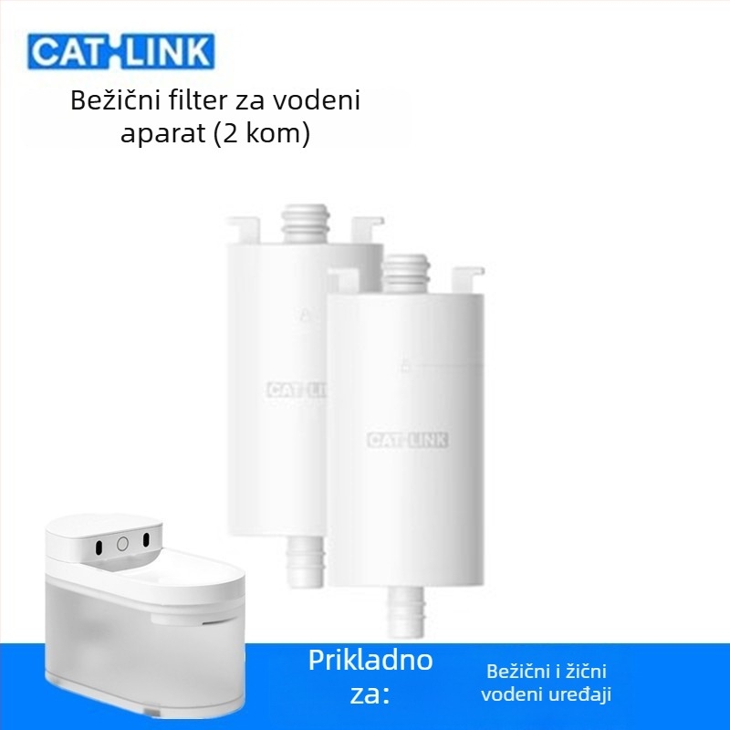 Catlinks Dispenser za vodu za mačke s keramičkim filtrom, bežična ultrafiltracija