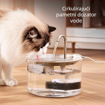 Nehrđajući čelični automatski dispenser vode za mačke s filtracijom i cirkulacijom