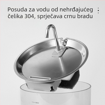 Nehrđajući čelični automatski dispenser vode za mačke s filtracijom i cirkulacijom