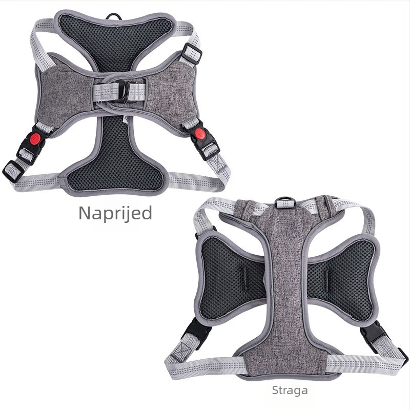 Vanjski pojas za kućne ljubimce s podesivom kopčom, reflektirajući, poliester