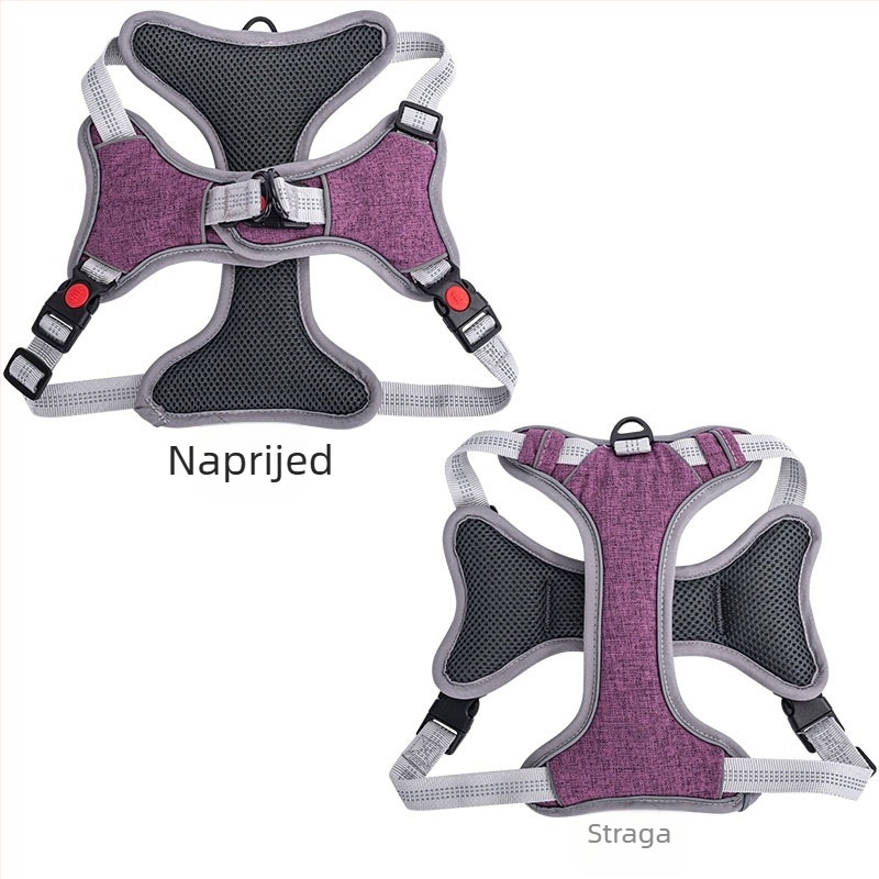 Vanjski pojas za kućne ljubimce s podesivom kopčom, reflektirajući, poliester