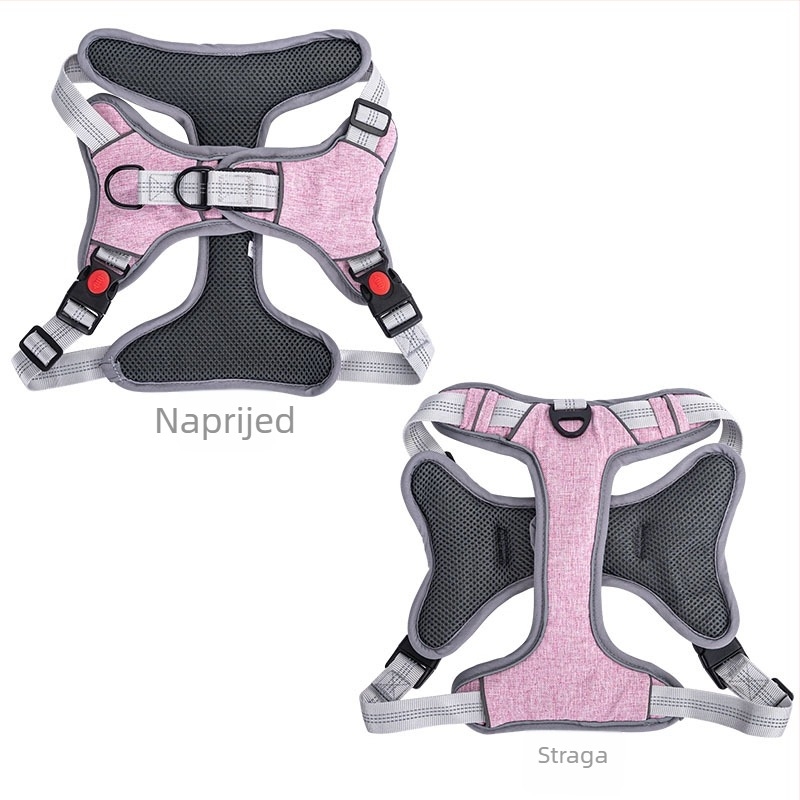 Vanjski pojas za kućne ljubimce s podesivom kopčom, reflektirajući, poliester