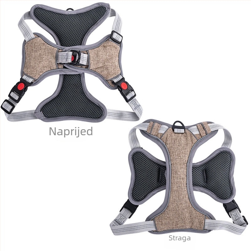 Vanjski pojas za kućne ljubimce s podesivom kopčom, reflektirajući, poliester