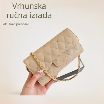 PU crossbody torbica za telefon s unutarnjim džepom na zip, vodoravnog kvadratnog oblika, magnetsko zatvaranje, podstava od poliestera