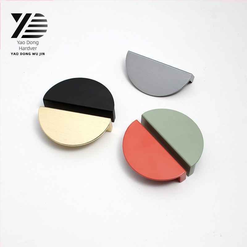 Par ručki za vrata ormara, garderobe i ormarića za cipele – aluminijska legura; prskano bojanje/oksidacija; novi kineski stil