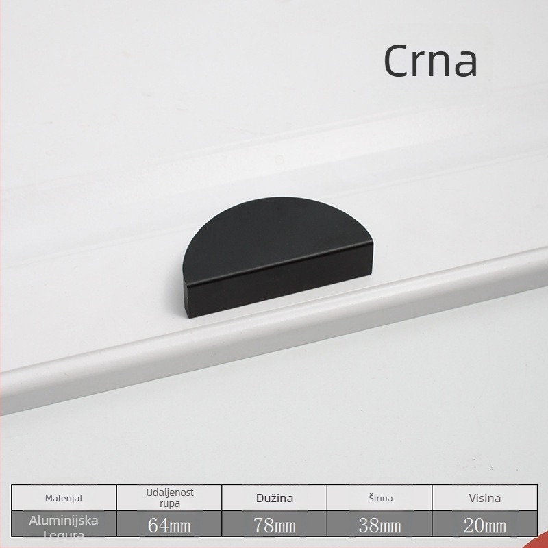 Par ručki za vrata ormara, garderobe i ormarića za cipele – aluminijska legura; prskano bojanje/oksidacija; novi kineski stil