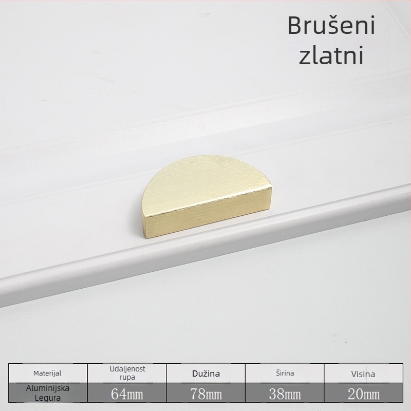 Par ručki za vrata ormara, garderobe i ormarića za cipele – aluminijska legura; prskano bojanje/oksidacija; novi kineski stil