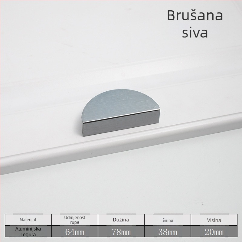 Par ručki za vrata ormara, garderobe i ormarića za cipele – aluminijska legura; prskano bojanje/oksidacija; novi kineski stil