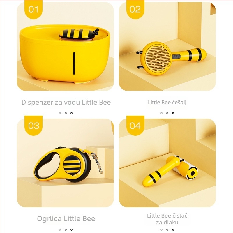 Aiwo set za njegu mačaka: posudica za vodu s automatskom cirkulacijom, odvojivi dizajn, uključuje češalj i kliješta za nokte