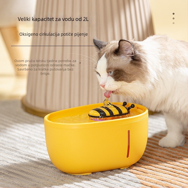 Aiwo set za njegu mačaka: posudica za vodu s automatskom cirkulacijom, odvojivi dizajn, uključuje češalj i kliješta za nokte