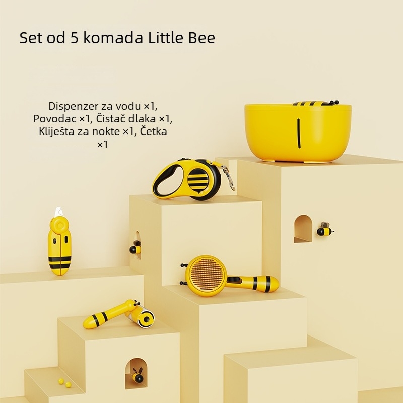 Aiwo set za njegu mačaka: posudica za vodu s automatskom cirkulacijom, odvojivi dizajn, uključuje češalj i kliješta za nokte