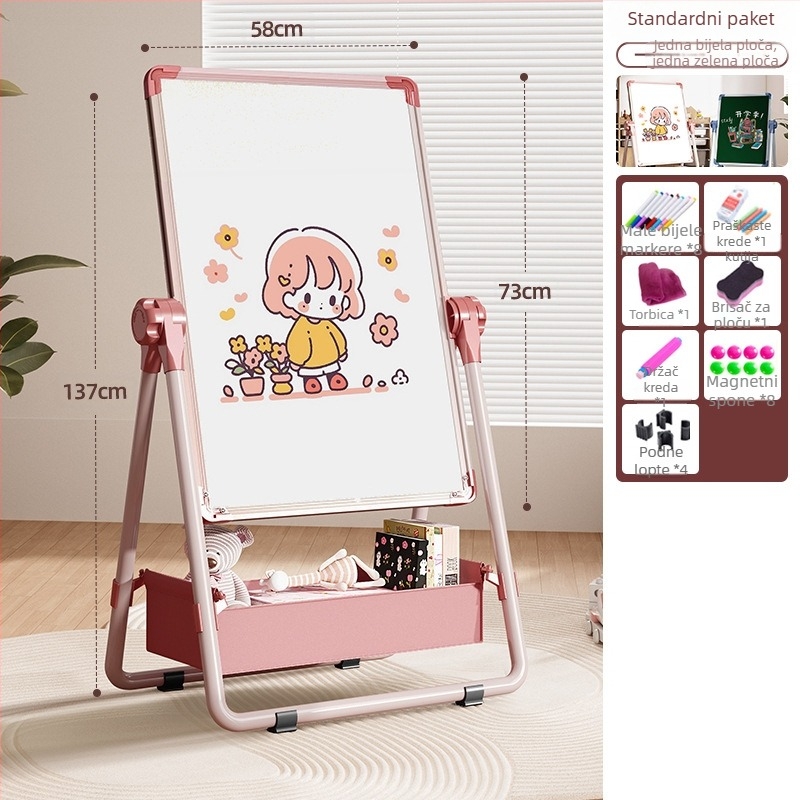 Rainbow magnetska dvostruka ploča za crtanje za djecu s izbrisivom površinom
