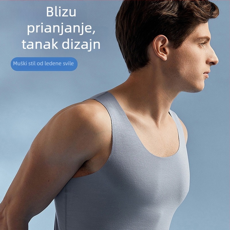 Muški tank top s širokim ramenima, Modal, 90–95% Modal sadržaja, Debeli materijal 251–300 g/m², Okrugli izrez, Ljeto