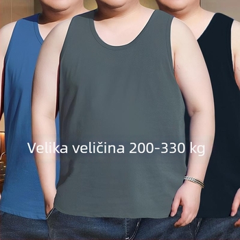 Muška majica bez rukava u plus veličini, ekstra veliko, labav kroj za ljeto, za veliki trbuh
