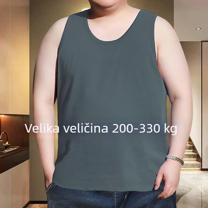 Muška majica bez rukava u plus veličini, ekstra veliko, labav kroj za ljeto, za veliki trbuh