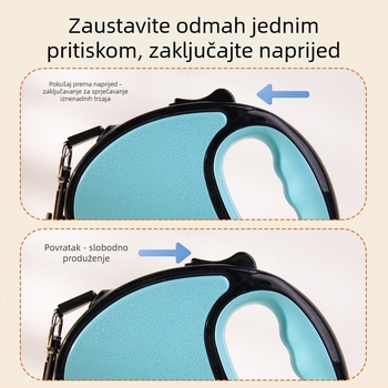 Dada bear automatska proširujuća šetnica za psa — ABS materijal, podesiva duljina, porijeklo Zhejiang, pakiranje 36 komada