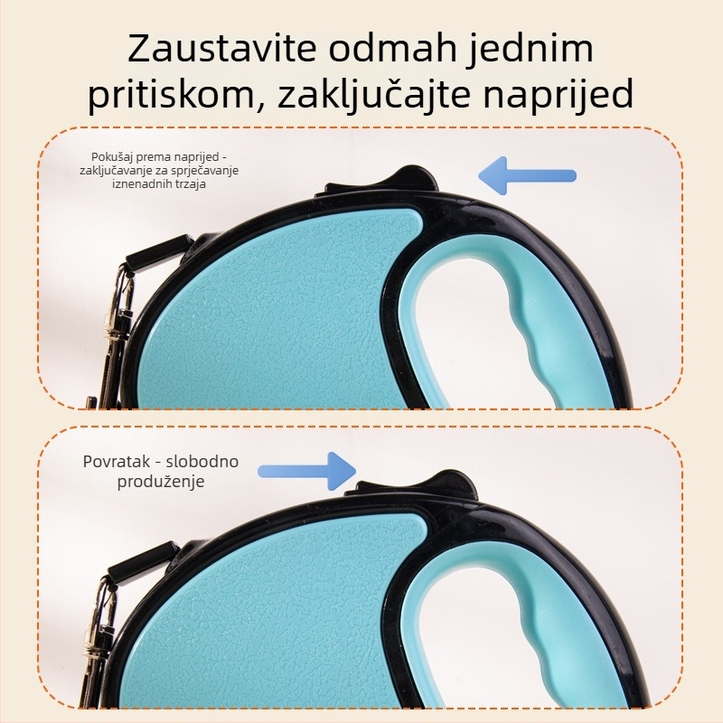 Dada bear automatska proširujuća šetnica za psa — ABS materijal, podesiva duljina, porijeklo Zhejiang, pakiranje 36 komada